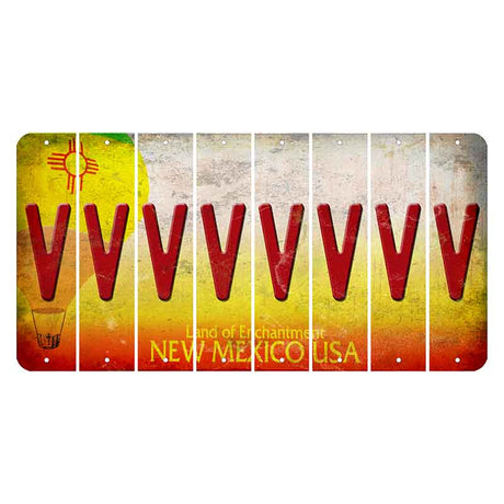 New Mexico Hot Air Balloon Cut License Plate Strips (Set of 8) V