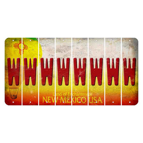 New Mexico Hot Air Balloon Cut License Plate Strips (Set of 8) W