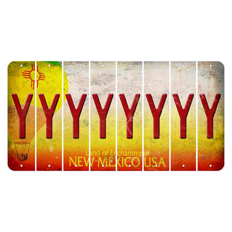 New Mexico Hot Air Balloon Cut License Plate Strips (Set of 8) Y