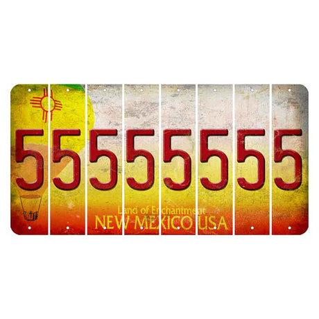 New Mexico Hot Air Balloon Cut License Plate Strips (Set of 8) 5