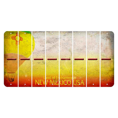 New Mexico Hot Air Balloon Cut License Plate Strips (Set of 8) Hyphen