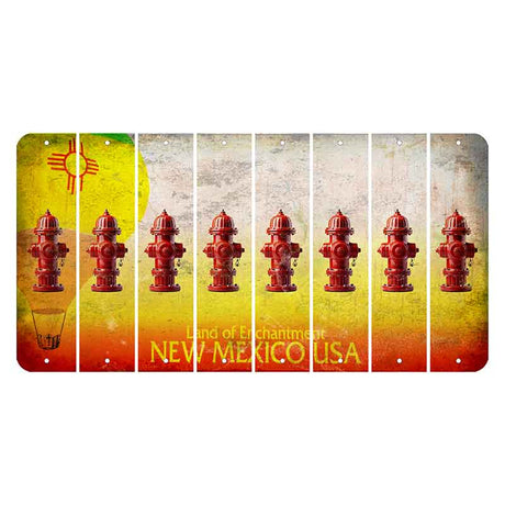 New Mexico Hot Air Balloon Cut License Plate Strips (Set of 8) Fire Hydrant