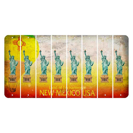 New Mexico Hot Air Balloon Cut License Plate Strips (Set of 8) Statue of Liberty