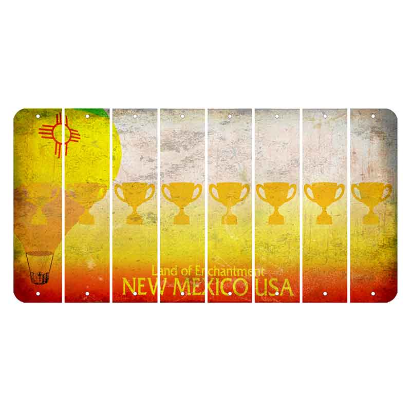 New Mexico Hot Air Balloon Cut License Plate Strips (Set of 8) Trophy