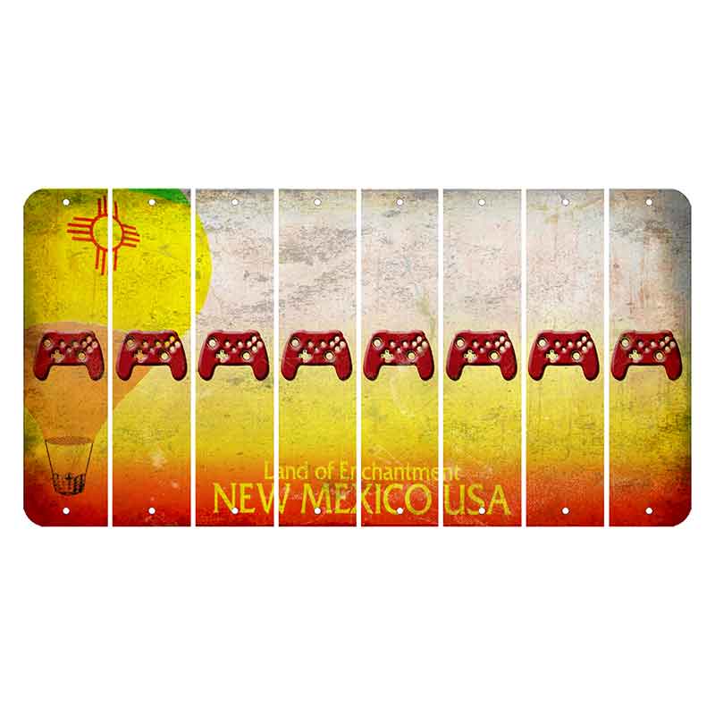 New Mexico Hot Air Balloon Cut License Plate Strips (Set of 8) X Controller