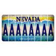 Nevada Silver State Cut License Plate Strips (Set of 8) A