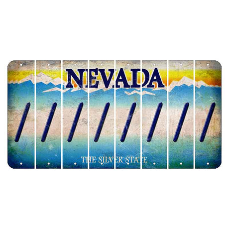 Nevada Silver State Cut License Plate Strips (Set of 8) Forward Slash