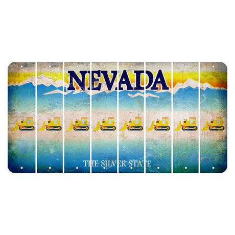 Nevada Silver State Cut License Plate Strips (Set of 8) Dozer