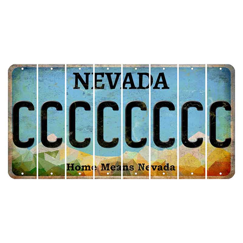 Nevada Home Means Nevada Cut License Plate Strips (Set of 8) C