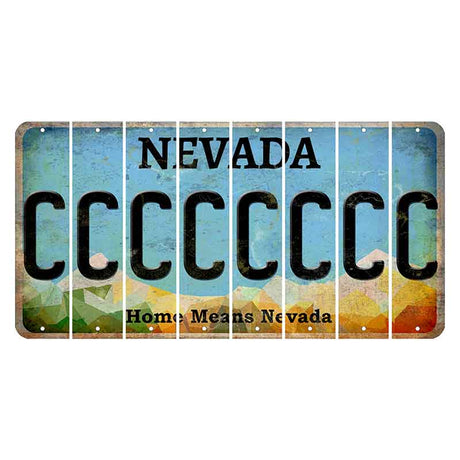 Nevada Home Means Nevada Cut License Plate Strips (Set of 8) C