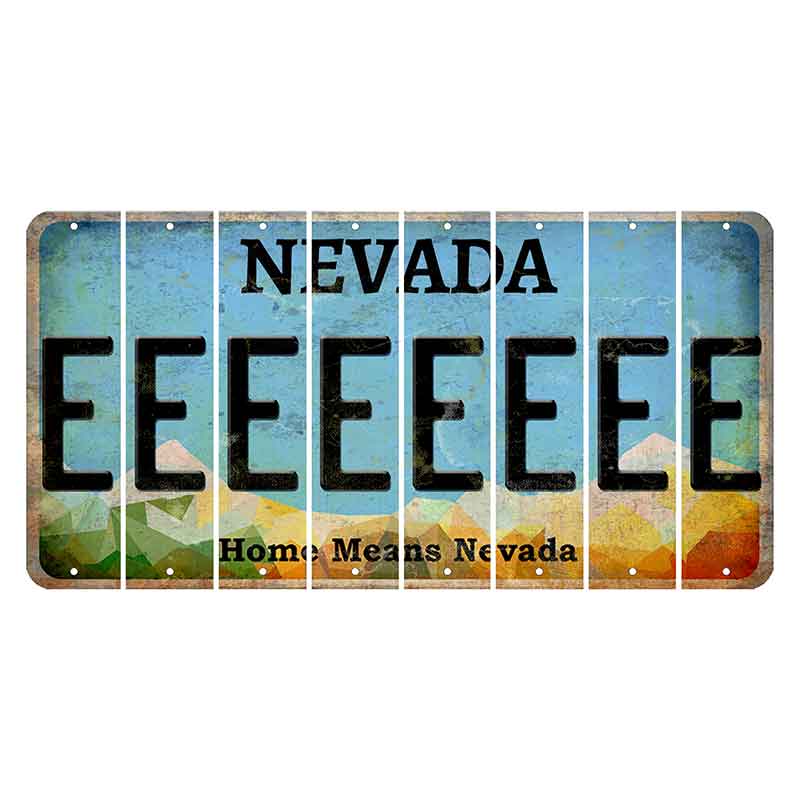 Nevada Home Means Nevada Cut License Plate Strips (Set of 8) E