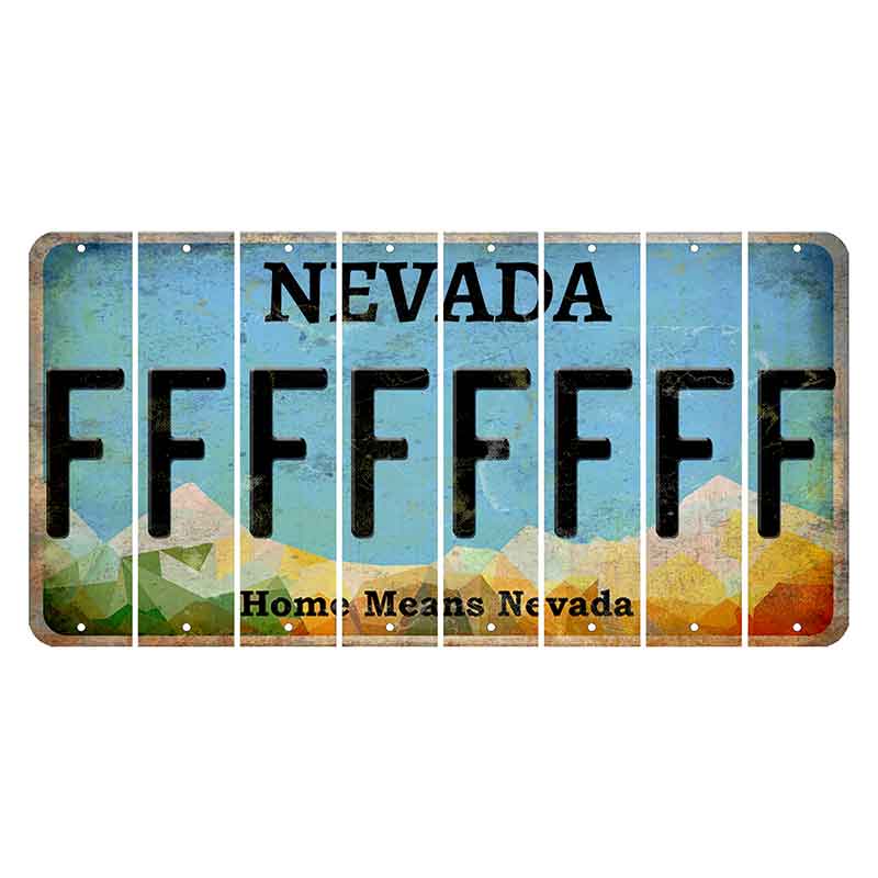 Nevada Home Means Nevada Cut License Plate Strips (Set of 8) F