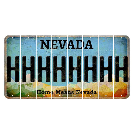 Nevada Home Means Nevada Cut License Plate Strips (Set of 8) H