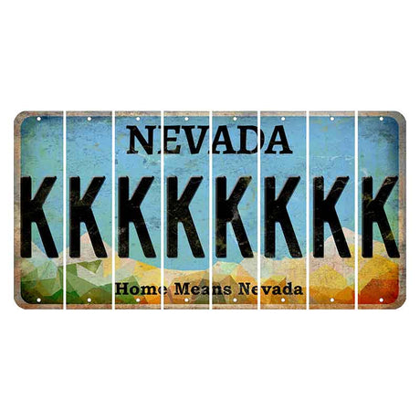 Nevada Home Means Nevada Cut License Plate Strips (Set of 8) K