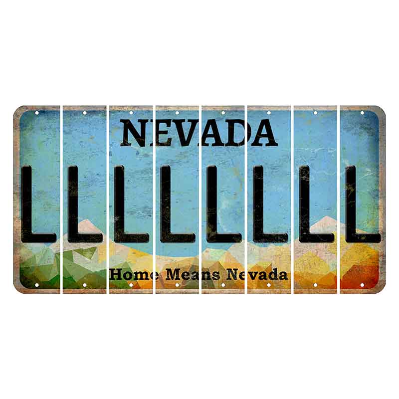 Nevada Home Means Nevada Cut License Plate Strips (Set of 8) L