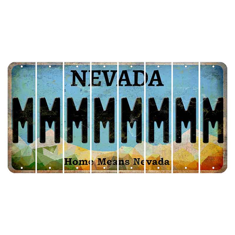 Nevada Home Means Nevada Cut License Plate Strips (Set of 8) M