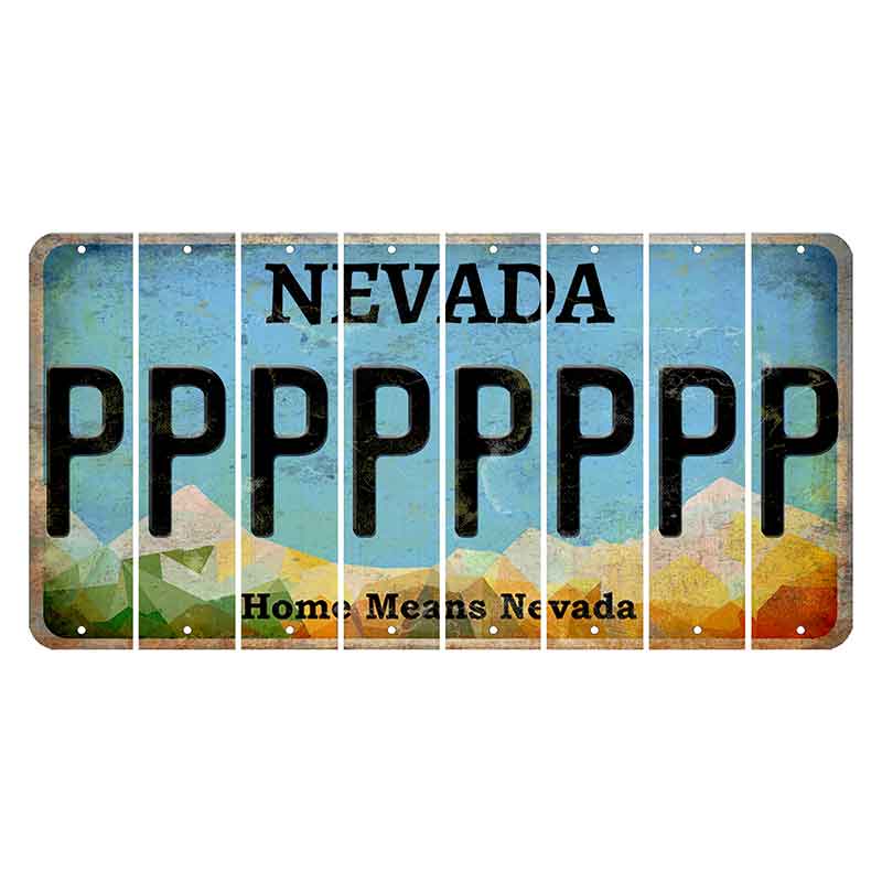 Nevada Home Means Nevada Cut License Plate Strips (Set of 8) P