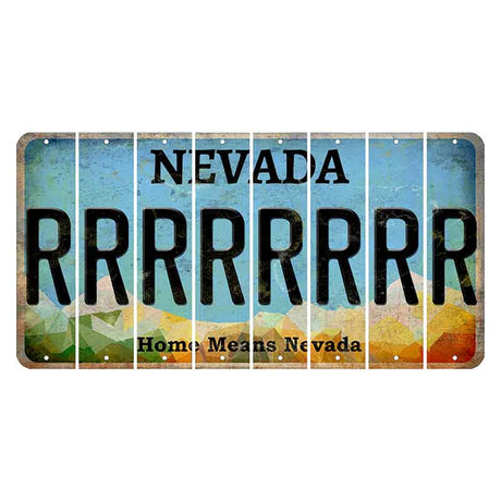 Nevada Home Means Nevada Cut License Plate Strips (Set of 8) R