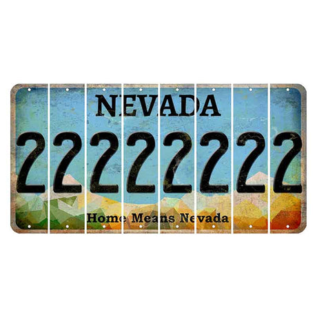 Nevada Home Means Nevada Cut License Plate Strips (Set of 8) 2