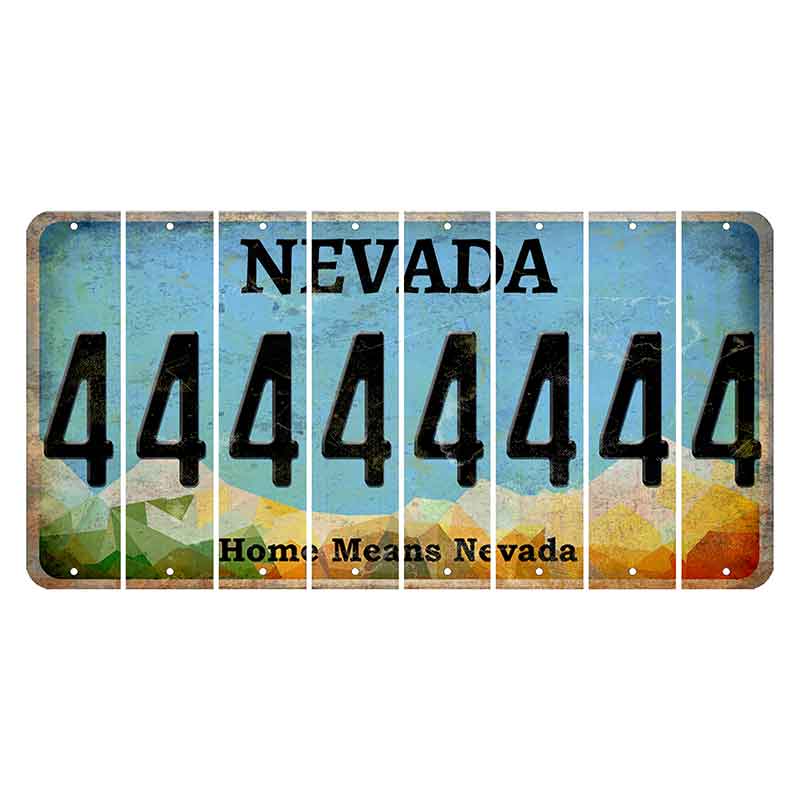 Nevada Home Means Nevada Cut License Plate Strips (Set of 8) 4