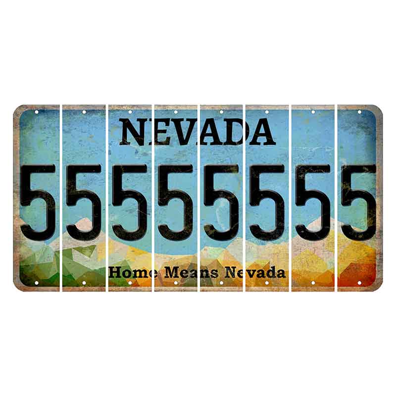 Nevada Home Means Nevada Cut License Plate Strips (Set of 8) 5