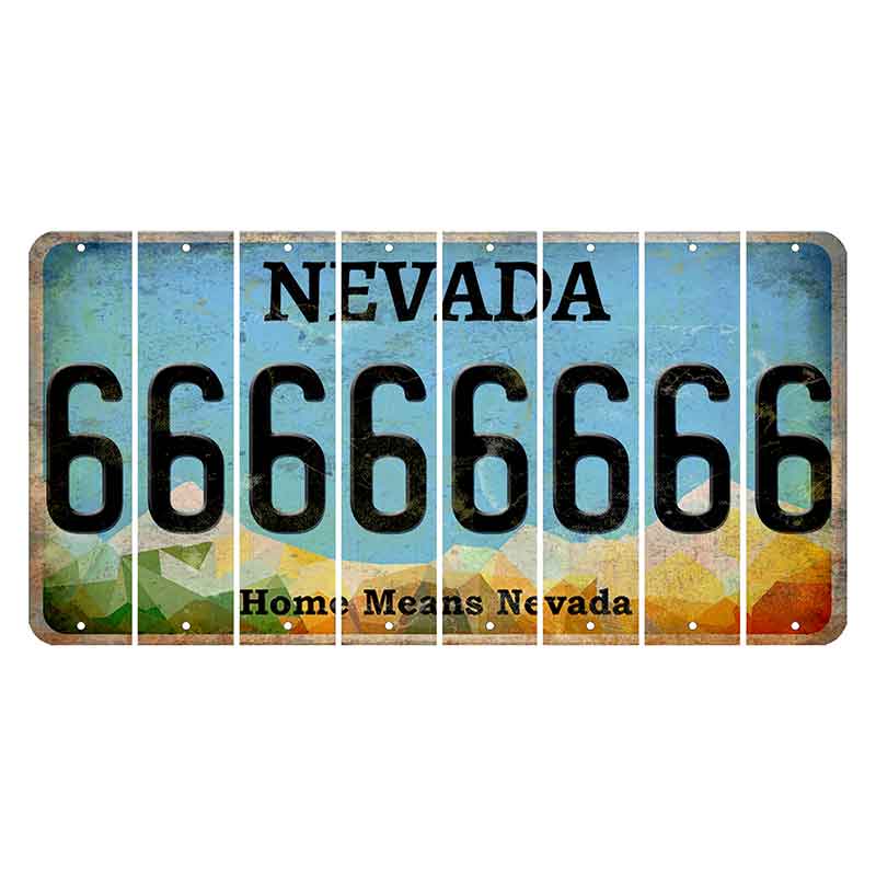 Nevada Home Means Nevada Cut License Plate Strips (Set of 8) 6