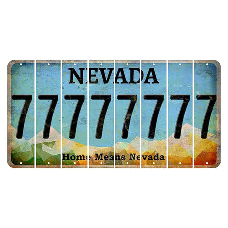 Nevada Home Means Nevada Cut License Plate Strips (Set of 8) 7