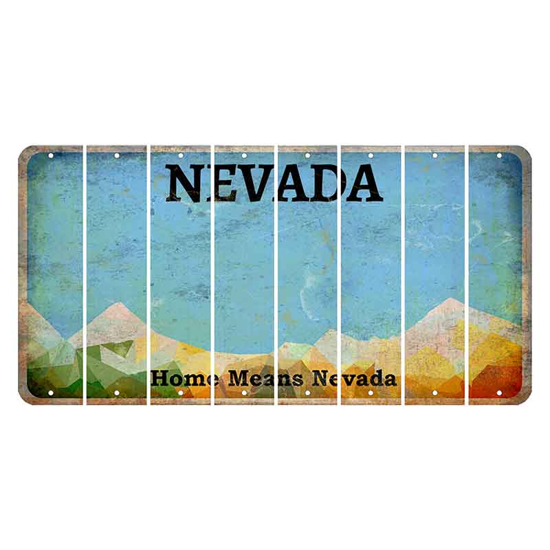 Nevada Home Means Nevada Cut License Plate Strips (Set of 8) Blank