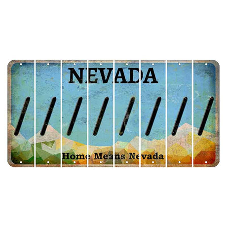 Nevada Home Means Nevada Cut License Plate Strips (Set of 8) Forward Slash