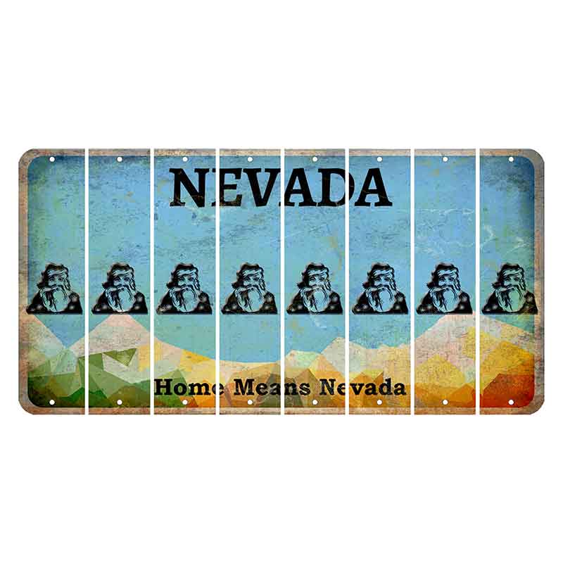 Nevada Home Means Nevada Cut License Plate Strips (Set of 8) Santa Claus