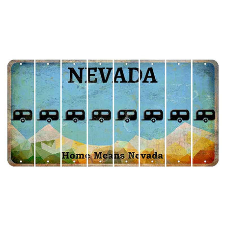 Nevada Home Means Nevada Cut License Plate Strips (Set of 8) Trailer