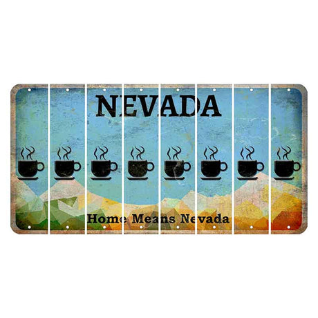 Nevada Home Means Nevada Cut License Plate Strips (Set of 8) Coffee Mug