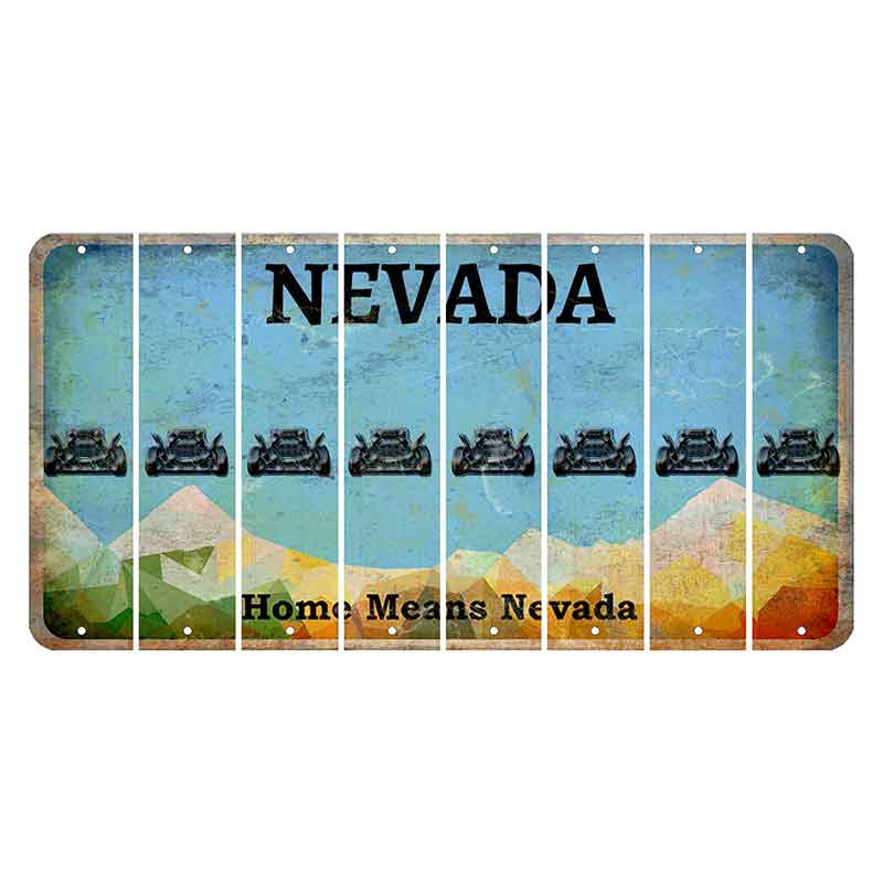 Nevada Home Means Nevada Cut License Plate Strips (Set of 8) Hot Rod