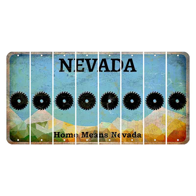 Nevada Home Means Nevada Cut License Plate Strips (Set of 8) Saw Blade