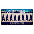 New York Blue The Empire State Cut License Plate Strips (Set of 8) A