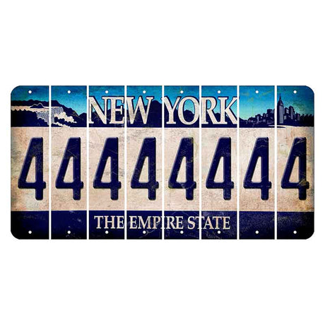 New York Blue The Empire State Cut License Plate Strips (Set of 8) 4