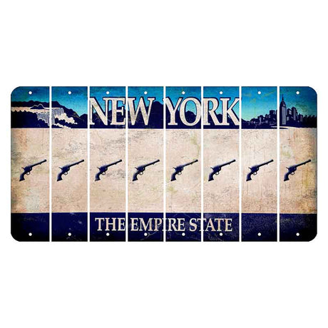 New York Blue The Empire State Cut License Plate Strips (Set of 8) Revolver