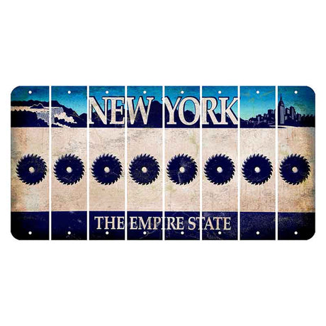 New York Blue The Empire State Cut License Plate Strips (Set of 8) Saw Blade