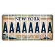 New York Excelsior Cut License Plate Strips (Set of 8) A