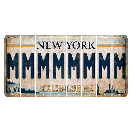 New York Excelsior Cut License Plate Strips (Set of 8) M