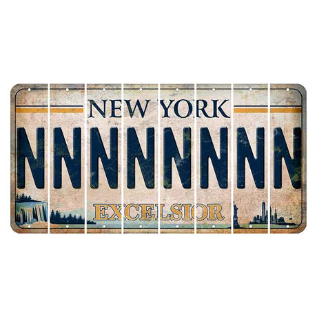 New York Excelsior Cut License Plate Strips (Set of 8) N