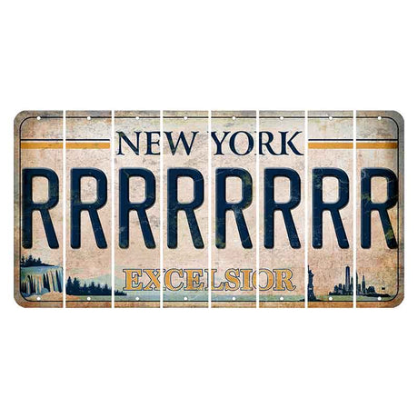 New York Excelsior Cut License Plate Strips (Set of 8) R