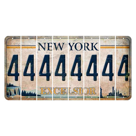 New York Excelsior Cut License Plate Strips (Set of 8) 4