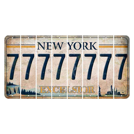 New York Excelsior Cut License Plate Strips (Set of 8) 7