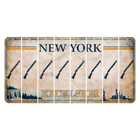 New York Excelsior Cut License Plate Strips (Set of 8) Shotgun