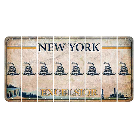 New York Excelsior Cut License Plate Strips (Set of 8) Gadsden