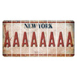 New York Statue of Liberty Cut License Plate Strips (Set of 8) A