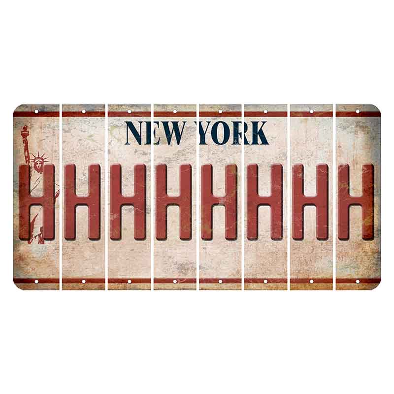 New York Statue of Liberty Cut License Plate Strips (Set of 8) H