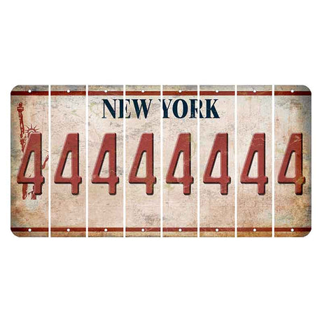 New York Statue of Liberty Cut License Plate Strips (Set of 8) 4