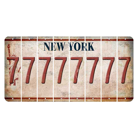 New York Statue of Liberty Cut License Plate Strips (Set of 8) 7